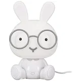 Namizne svetilke Veilleuse Lapin tactile blanc et gris Bela