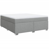 vidaXL Box spring postelja z vzmetnico svetlo siva 180x200 cm blago, (21304612) | Shoptok.si