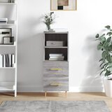 The Living Store Komoda siva sonoma 34,5x34x90 cm inženirski les - Komoda, (21663288) Cene