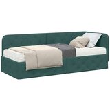 vidaXL kutni okvir kreveta s madracem tamnozelena 80 x 200 cm baršun | shoptok.hr