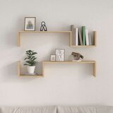  Zidne police 2 kom boja hrasta sonome 100x15x20 cm od iverice | shoptok.hr