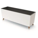 Prosperplast Urbi Case DUC800N okrasna žardinjera z vložkom in nogicami 77 cm – bela u