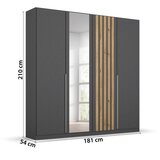 Modern Living Omara S Klasičnimi Vrati Lamella, Siva, Barva Hrasta | Shoptok.si