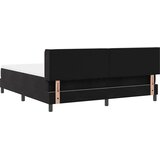 Krevet s opruga kutije s uzglavljem Crna 200 x 180 cm Baršun | shoptok.hr