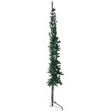  Ozka umetna polovična novoletna jelka s stojalom zelena 150 cm, (20579656) | Shoptok.si