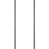 vidaXL Ograjni stebri 2 pcs Siva 180 cm Jeklo s prašnim premazom | Shoptok.si