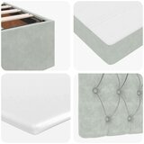 vidaXL Otomanski posteljni okvir z vzmetnicami siv 160x200 cm žamet | Shoptok.si