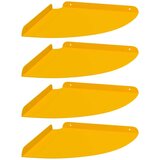  Lebdeća polica s policom s pohranom 4 pcs Žuta 30 x 30 x 2 cm - žuta boja senfa 30 cm 4 | shoptok.hr