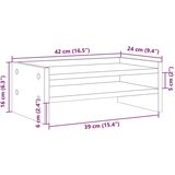 vidaXL Stalak za monitor bijeli 42 x 24 x 16 cm od konstruiranog drva | shoptok.hr