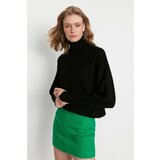 Trendyol Black Balloon Sleeve Detailed Knitwear Sweater Cene