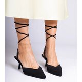 Gemre Palman black fabric slingback stiletto pumps | Shoptok.si