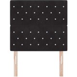 vidaXL vzglavje z kristalnimi gumbi prešito črno 90 cm žamet, vzglavje z kristalnimi gumbi prešito črno 180 cm žamet, (22080298) | Shoptok.si