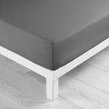 Douceur d intérieur Antracitno siva pamučna plahta s gumom 180x200 cm Lina – Cijene