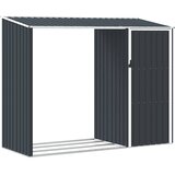  Vrtno spremište za drva antracit 245x98x159 cm pocinčani čelik | shoptok.hr