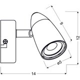 Candellux LED stenska svetilka v srebrni barvi Liberty – | Shoptok.si