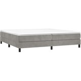  Box spring postelja z vzmetnico svetlo siva 200x200 cm žamet, (20726319) | Shoptok.si