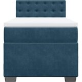 Box spring krevet s madracem tamnoplavi 90x190 cm baršunasti | shoptok.hr