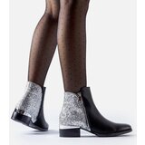 Gemre Black ankle boots with a shimmering back Olindo | shoptok.hr