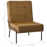  Stolica za opuštanje 65 x 79 x 87 cm smeđa baršunasta | shoptok.hr