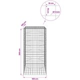 Gabion s žicom debljine 5 mm i mrežom 10x10 cm 100x100x200 cm | shoptok.hr