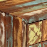 Ormarić s ladicama Višebojni 70x35x70 cm puno drvo, prerađeno | shoptok.hr