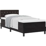 vidaXL Box Spring Krevet s Madracem Crni 90x200 cm Baršun | shoptok.hr