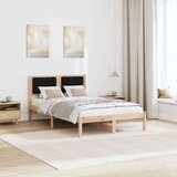  Okvir za krevet s uzglavljem Crna 120 x 200 cm tkanina | shoptok.hr