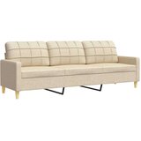 vidaXL Sedežna garnitura 3-delna krem blago, (21339693) | Shoptok.si