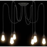 VISILICA sa 6 grla E27 crni metal | shoptok.hr