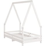  Okvir za dječji krevet bijeli 70 x 140 cm od masivne borovine | shoptok.hr