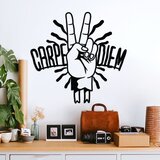 Wallity zidna dekoracija Carpe Diem 2, 56x54cm, Crna Cene