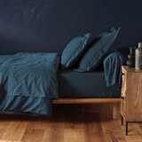 Douceur d intérieur Petrolej zelena pamučna plahta s gumom 180x200 cm Lina – | shoptok.hr