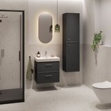 Cersanit S590-100 - Viseći kupatilski ormarić ispod umivaonika MILLE SLIM 60x38 cm crna | Eponuda.com