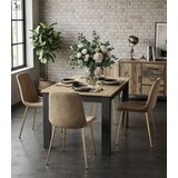 Lava stolica - baršunasto smeđe / zlatne noge x 2 | shoptok.hr