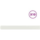 vidaXL Robniki za trato 10 kosov Bela 10x103 cm Hladno valjano jeklo | Shoptok.si