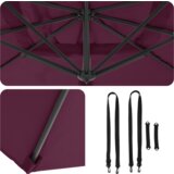  Suncobran Bordeaux crvena Aluminij Poliester Velik | shoptok.hr