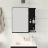  Kupaonski ormar s ogledalom Crni hrast 62,5 x 20,5 x 64 cm | shoptok.hr