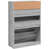 Ormarić za cipele s 2 ladice siva boja hrasta 80 x 34 x 116 cm | Eponuda.ba