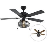 QAZQA Stropni ventilator črn 107,5 cm s potegom - Mistral Busa u