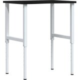 vidaXL Radni stol tamnosmeđi 80x60x(71 5-98) cm masivno drvo hrast - Bijela i tamnosmeđa 80 x 60 x (71.5-98) cm | shoptok.hr