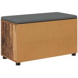  Klupa za hodnik s jastukom s policom Staro drvo 80 x 38 x 46 cm | shoptok.hr