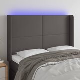  LED uzglavlje sivo 147x16x118/128 cm od umjetne kože | shoptok.hr