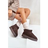 Boto Women's Suede Snow Boots On Platform Brown Nereviana | Eponuda.ba