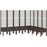  Vrtna sadilica s rešetkom smeđa 200 x 160 x 142 cm PP | shoptok.hr