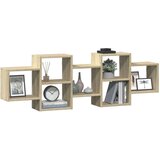 vidaXL Stenska polica sonoma hrast 129x18x42 cm inženirski les | Shoptok.si