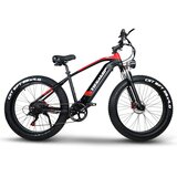 Tifgalop ES28 električno kolo za odrasle 26" električno gorsko kolo z 48V 18Ah odstranljivo baterijo 1000W fat bike - rdeča, (21215170) Cene