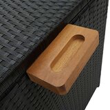 vidaXL Vrtna kutija za pohranu crna 120 x 65 x 61 cm od poliratana | shoptok.hr