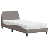 The Living Store Postelja z vzmetnico taupe 90x200 cm blago - Postelja, (21610647) | Shoptok.si