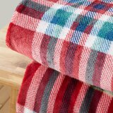 Catherine Lansfield Rdeča odeja iz sherpa flisa 130x170 cm Kelso Check – | Shoptok.si