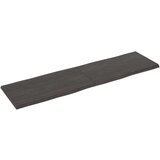 Stolna Mizna plošča temno siva 180x50x4 cm obdelana trdna hrastovina, (20979797) | Shoptok.si